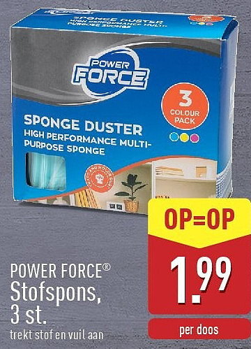 Stofspons, 3st.