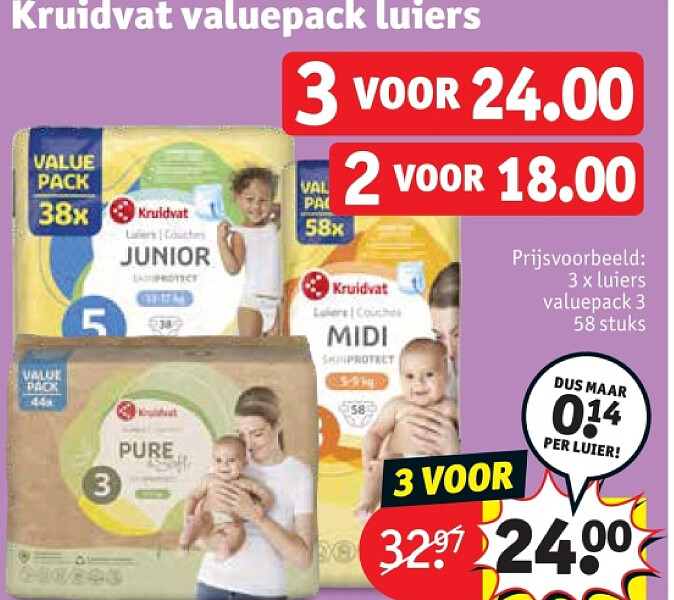 Kruidvat valuepack luiers