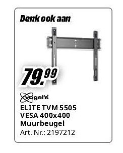 ELITE TVM 5505 VESA 400x400 Muurbeugel