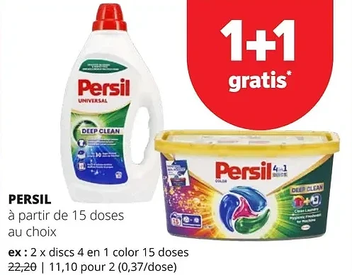 PERSIL à partir de 15 doses au choix