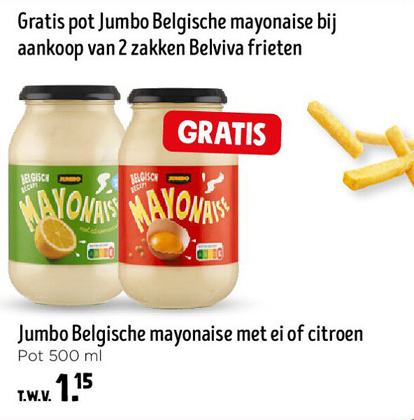 Jumbo Belgische mayonaise met ei of citroen