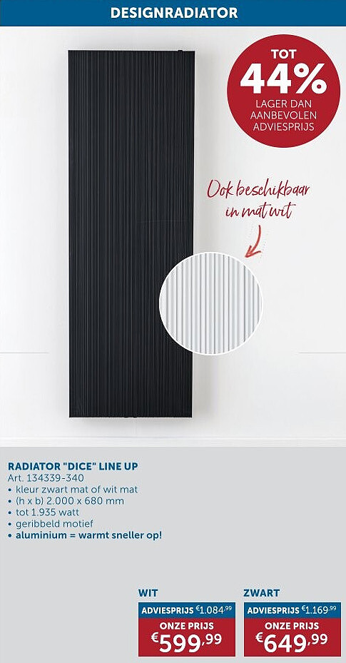 RADIATOR "DICE" LINE UP