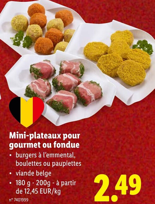 Mini-plateaux pour gourmet ou fondue