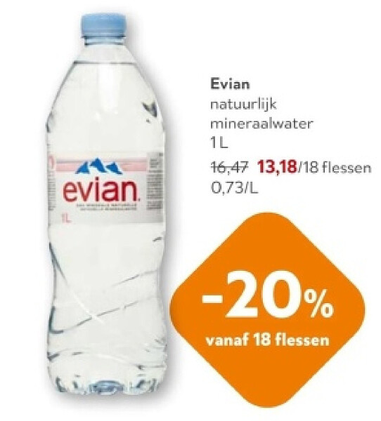 Evian natuurlijk mineraalwater 1L