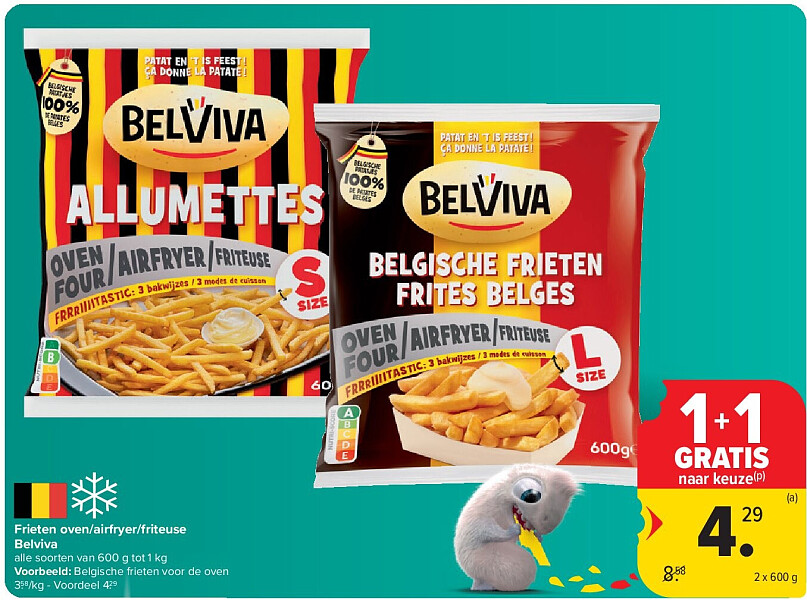 Frieten oven/airfryer/friteuse Belviva