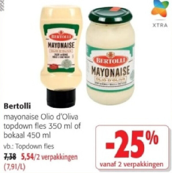 Bertolli mayonaise Olio d'Oliva topdown fles 350 ml
