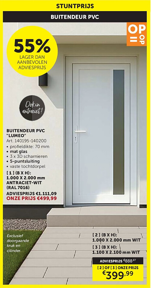 BUITENDEUR PVC "LUMEO"