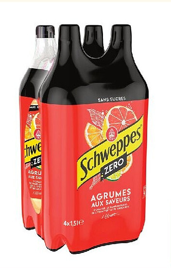 Schweppes Zéro Agrumes 4 x 1,5 L