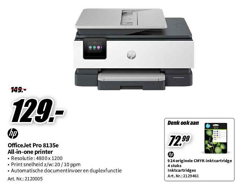 Hp OfficeJet Pro 8135e All-in-one printer