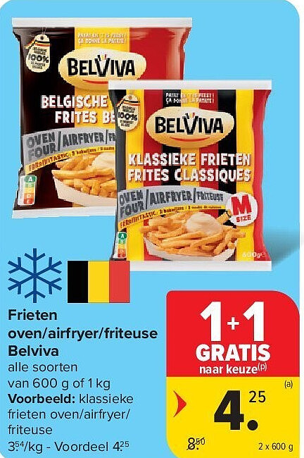 Frieten oven/airfryer/friteuse Belviva