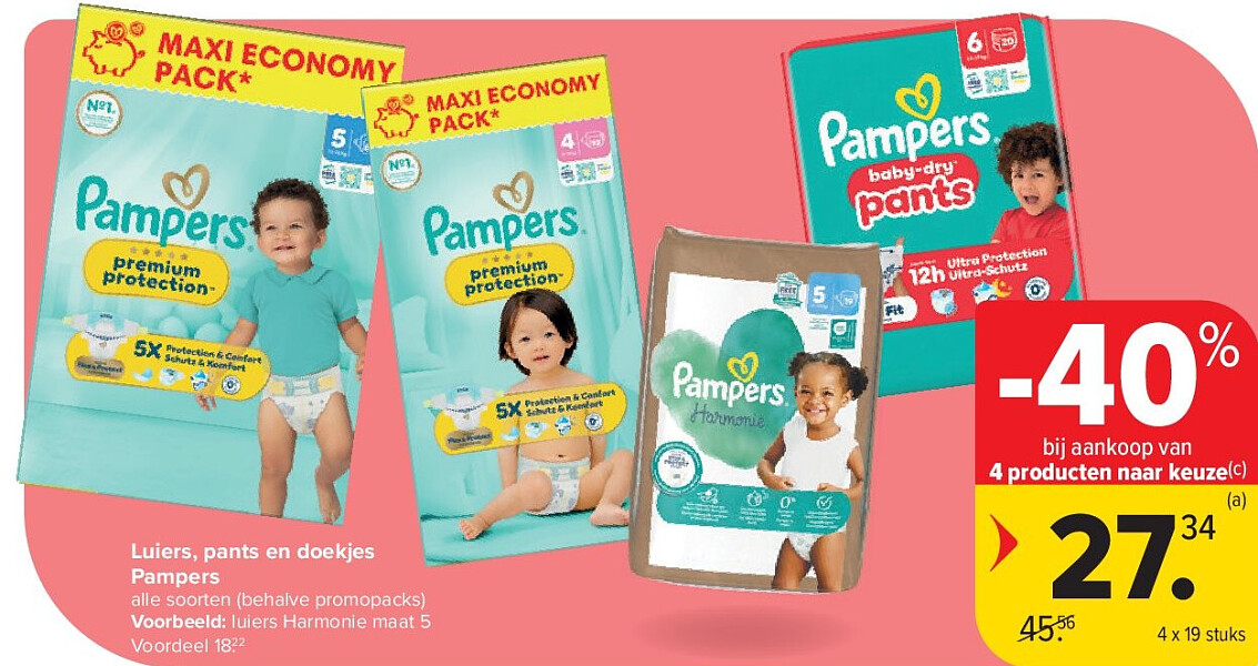 Luiers, pants en doekjes Pampers