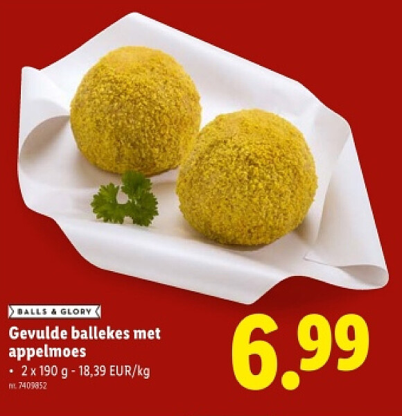 Gevulde ballekes met appelmoes