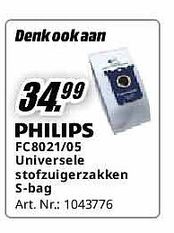 FC8021/05 Universele stofzuigerzakken S-bag