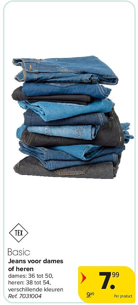 Jeans voor dames of heren