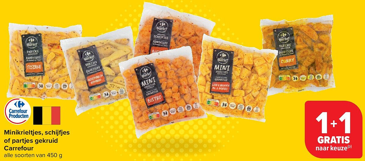 Minikrieltjes, schij es of partjes gekruid Carrefour