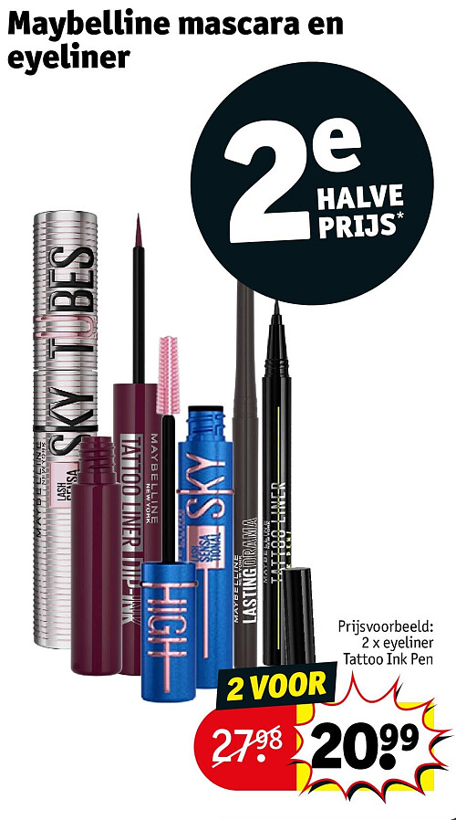 Maybelline mascara en eyeliner