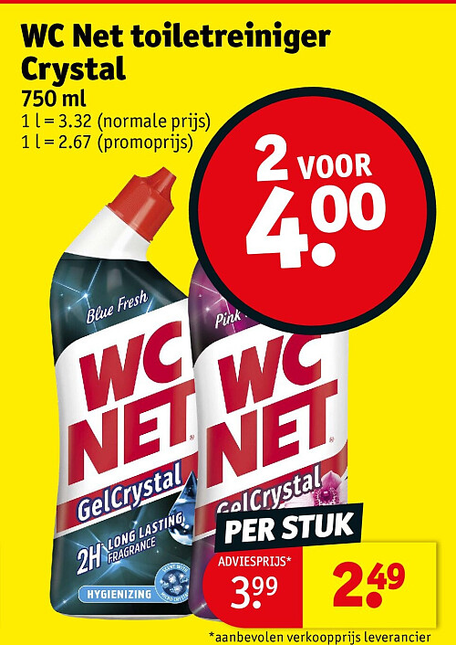 WC Net toiletreiniger Crystal