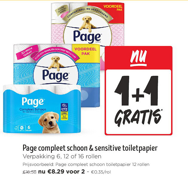 Page compleet schoon & sensitive toiletpapier