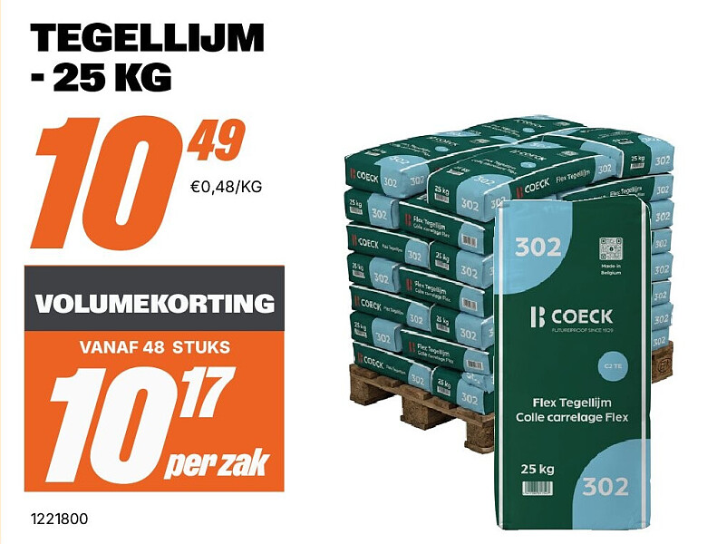 TEGELLIJM - 25 KG