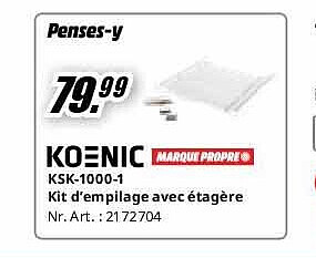 KSK-1000-1 Kit d’empilage avec étagère