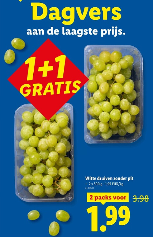 Witte druiven zonder pit