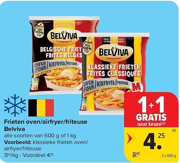 Frieten oven/airfryer/friteuse Belviva