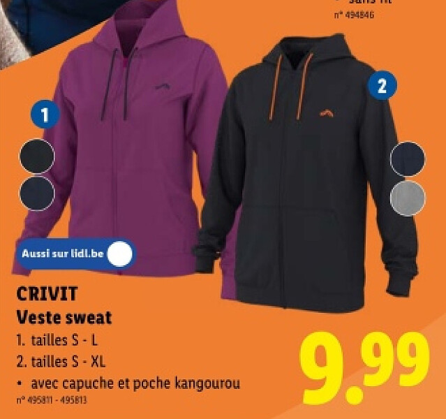 Veste sweat