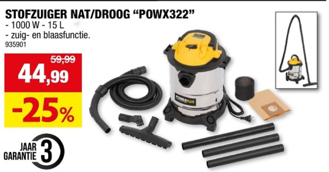STOFZUIGER NAT/DROOG "POWX322"