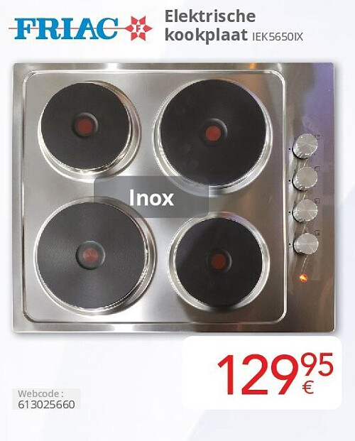 Friac Elektrische kookplaat IEK5650IX