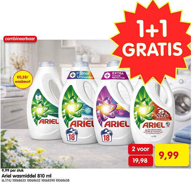 Ariel wasmiddel 810 ml