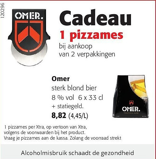 Omer sterk blond bier 8 % vol 6 x 33 cl