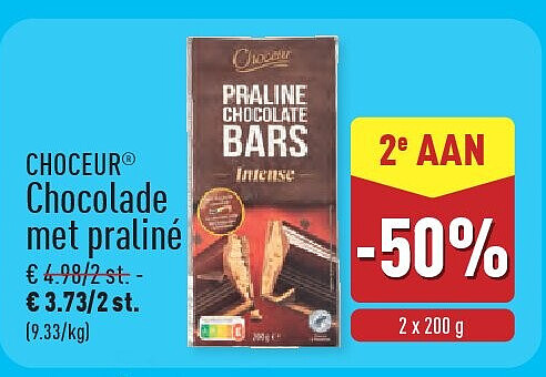 Chocolade met praliné
