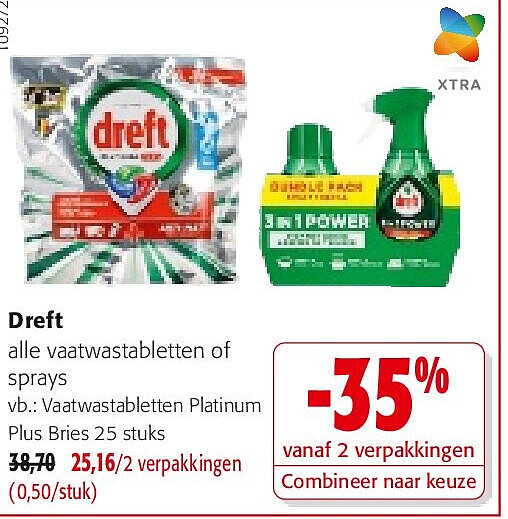 Dreft Vaatwastabletten Platinum Plus Bries 25 stuks