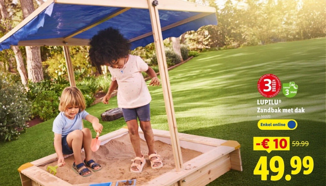 Zandbak met dak