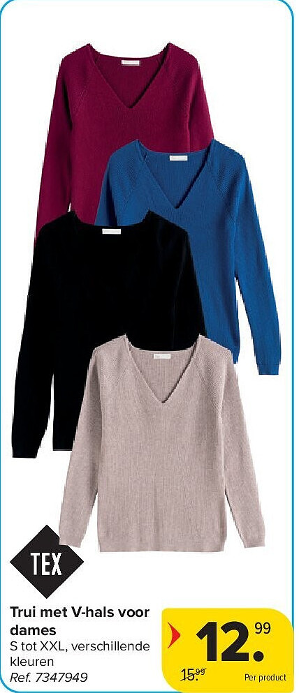 Trui met V-hals voor dames