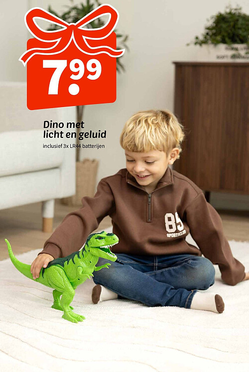 Dino met licht en geluid