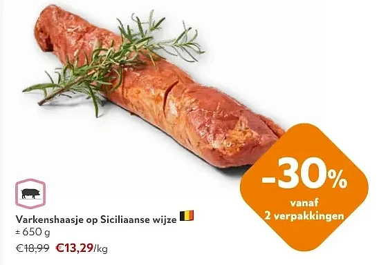 Varkenshaasje op Siciliaanse wijze