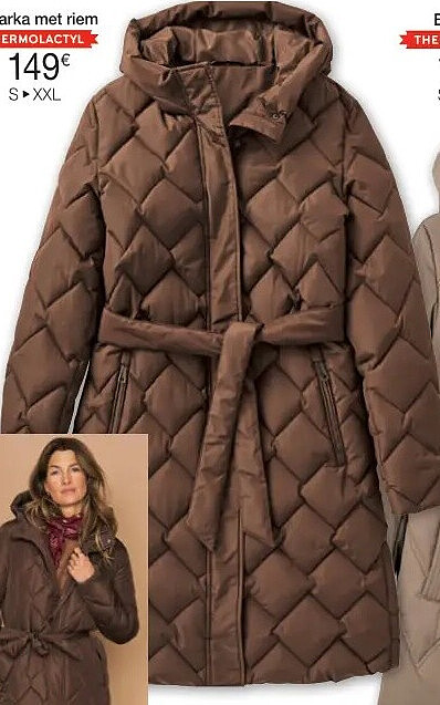 Parka met riem