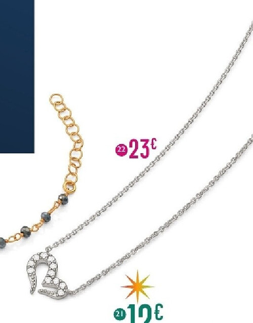 Collier argenté avec pendentif rond