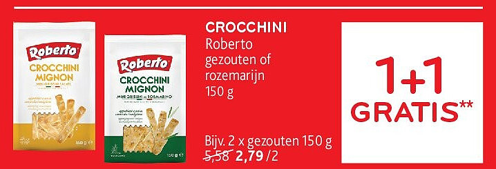 CROCCHINI Roberto gezouten of rozemarijn 150 g