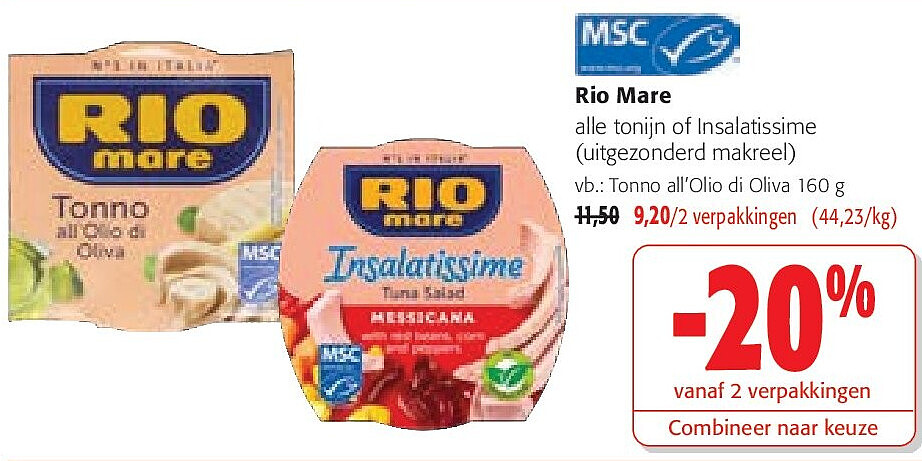 Rio Mare alle tonijn of Insalatissime