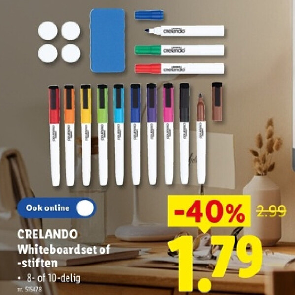 Whiteboardset of -stiften
