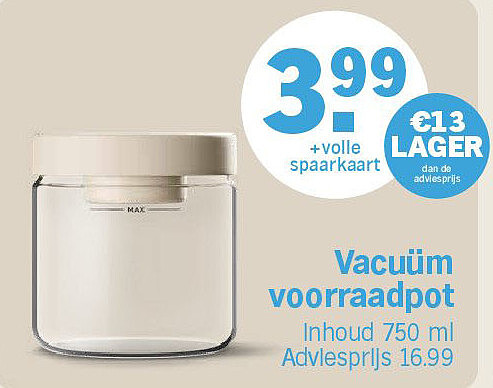 Vacuüm voorraadpot