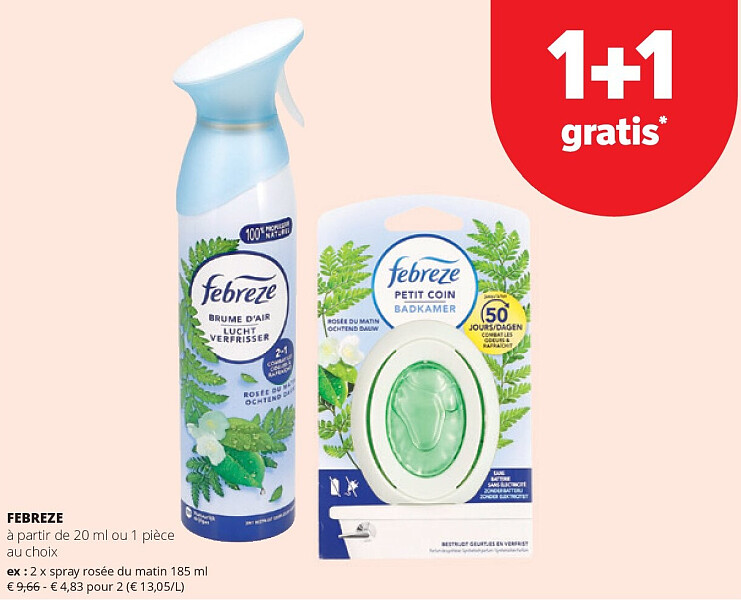 FEBREZE à partir de 20 ml