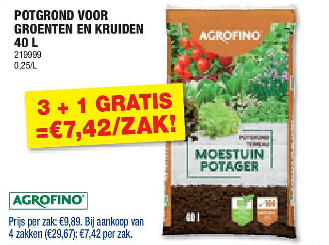 POTGROND VOOR GROENTEN EN KRUIDEN 40 L