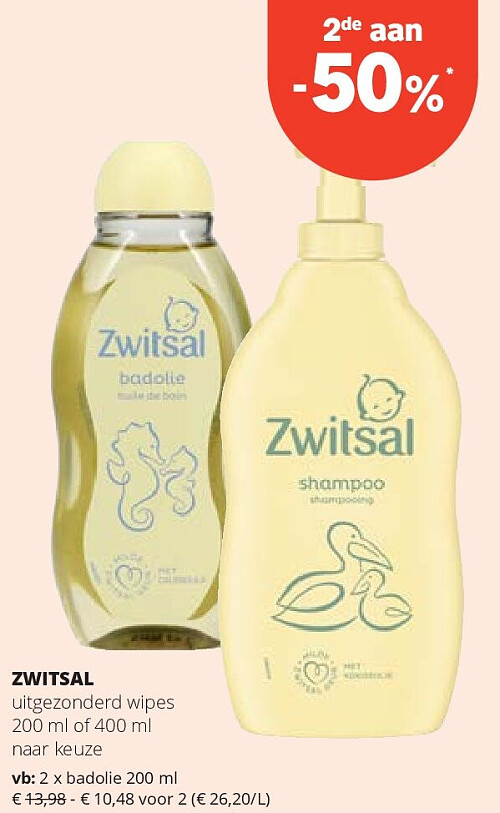 ZWITSAL uitgezonderd wipes 200 ml