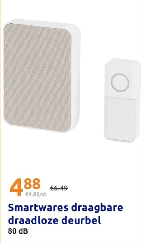 Smartwares draagbare draadloze deurbel