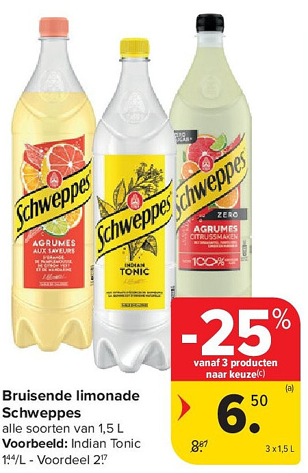 Bruisende limonade Schweppes