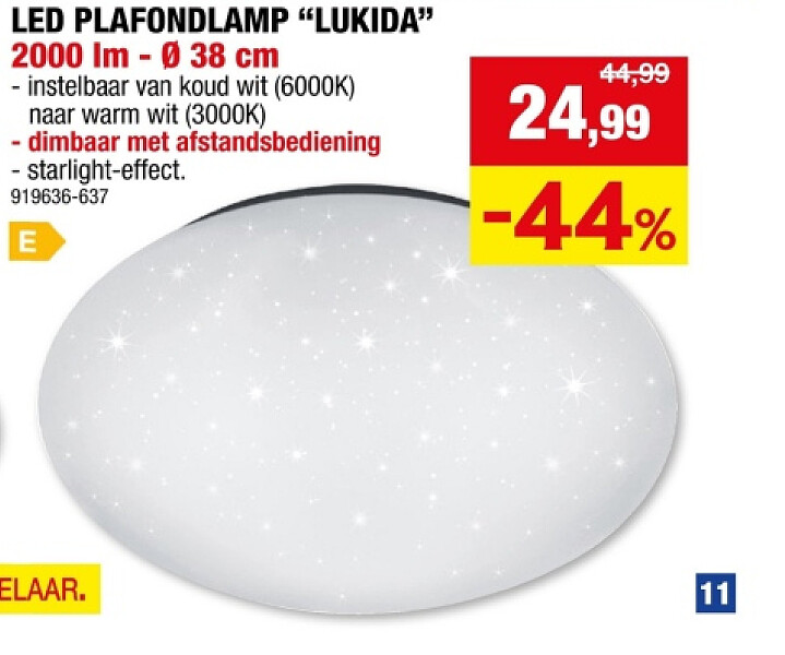 LED PLAFONDLAMP "LUKIDA" 2000 Im - Ø 38 cm