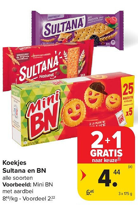 Koekjes Sultana en BN
